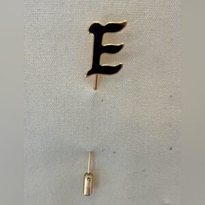 Letter “E” Gold Plated Stick Pin